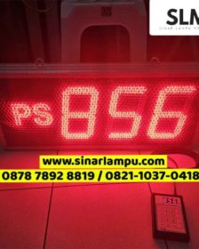 Lampu Display Gereja PS 3 Digit 8 Inch Cahaya Merah + Keypad