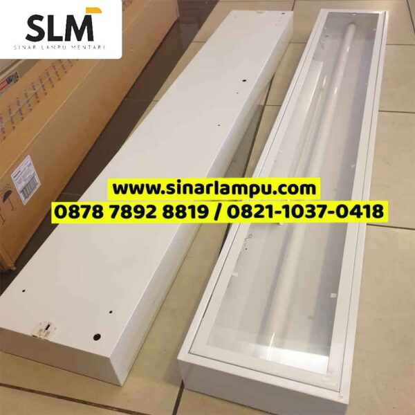 Kap Lampu TL Outbow 36W atau 18 Watt LED Cover Akrilik Bening