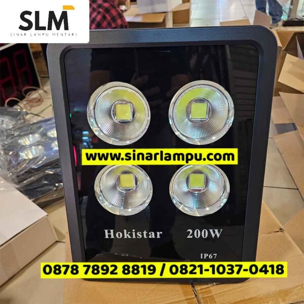 Lampu Sorot Hokistar 200 Watt 4 Mata LED IP66 Outdoor