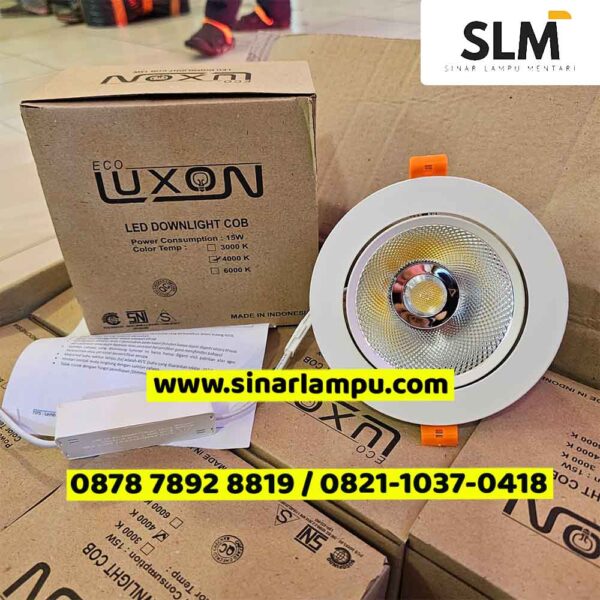 Lampu Downlight Luxon 15 Watt COB LED 4000K Warmwhite