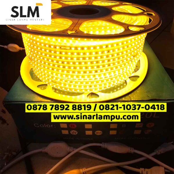 Lampu Selang LED Strips 2835 120LED 220V Warna Yellow Kuning