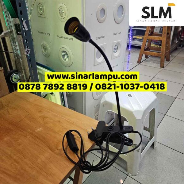 Lampu Dinding Baca Model Jepit Hitam Fitting E27