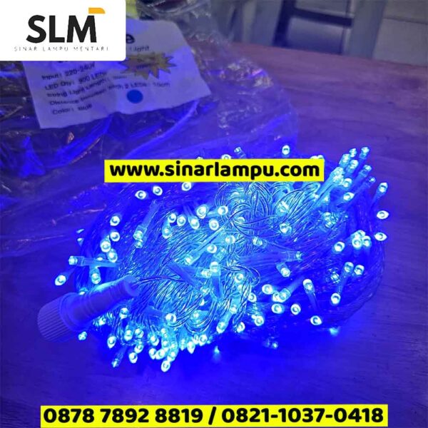Lampu LED String Light Waterproof 30 Meter Cahaya Biru