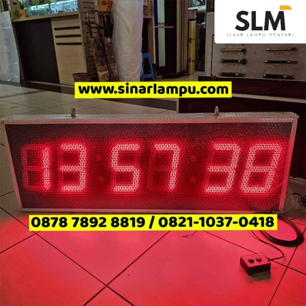 Jam Digital 6 Digit 8inch (Jam : Menit : Detik) 110cm x 40cm x 8cm
