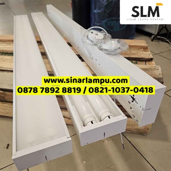 Kap Lampu Gantung Hanging Lamp Body Putih 2x18 Watt LED