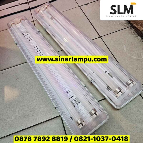 Kap Lampu Waterproof 2x18w Neon atau 2x10 Watt LED 60CM